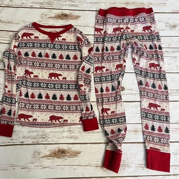 Despicable Me Minions Pink Pajama Set Frozen Bear Fair Isle Girls size 8 - Picture 4 of 15